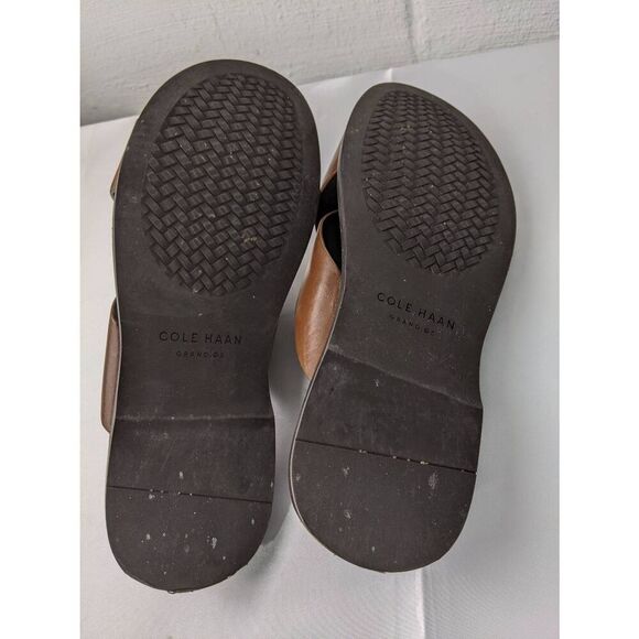 Cole Haan ZeroGrand Brown Leather Slip On Slides Sandals‎ Sz 9 M - Picture 7 of 8